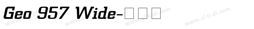 Geo 957 Wide字体转换